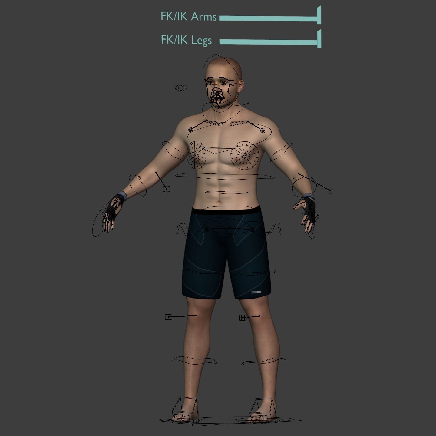 Athlete - MMA Fighter - UFC - Martial Art - Box - Kickboxing Low-poly 3D model_6