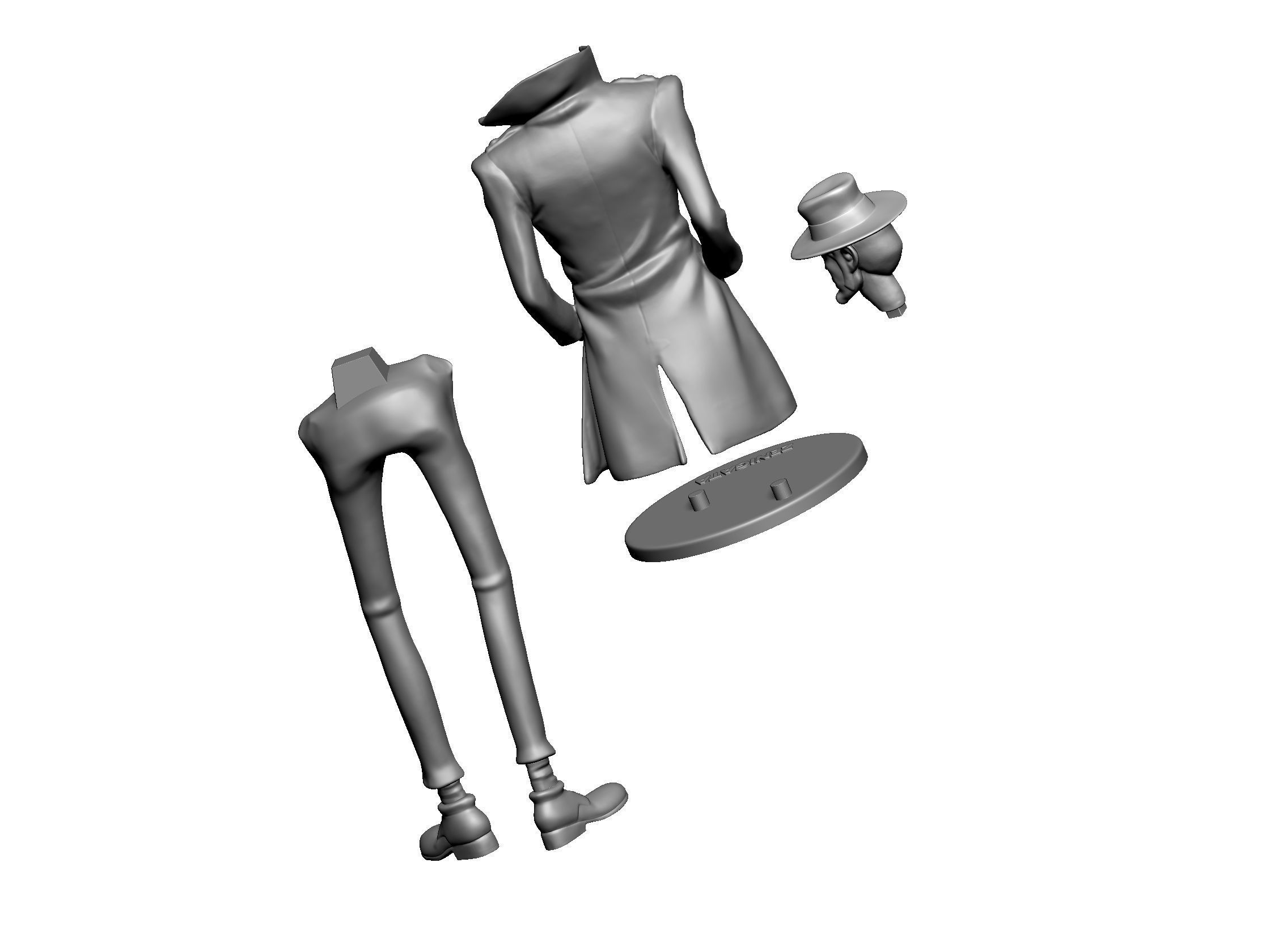 Zenigata 3D print model_3