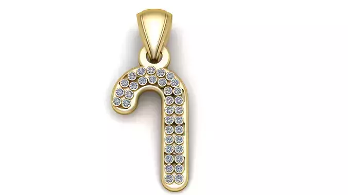 HOCKEY STICK STYLE PENDANT 3D PRINTABLE MODEL 