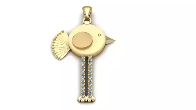 CUTE BIRD PENDANT 3D PRINTABLE MODEL 