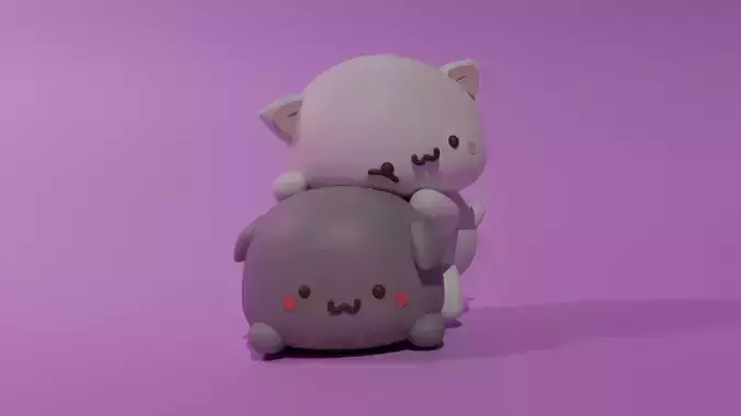 Peach and Goma 3D model
