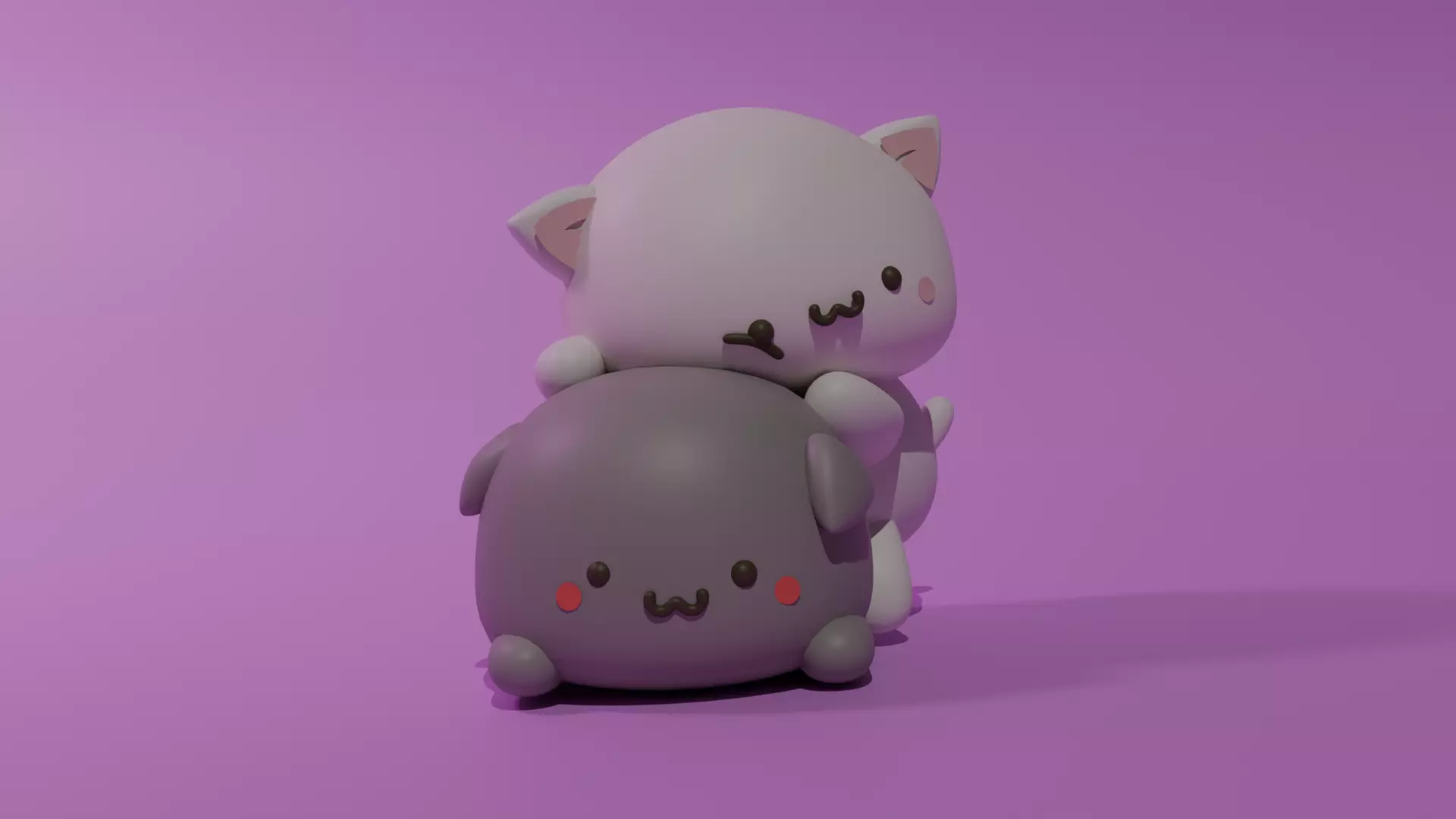 Peach and Goma 3D model_0