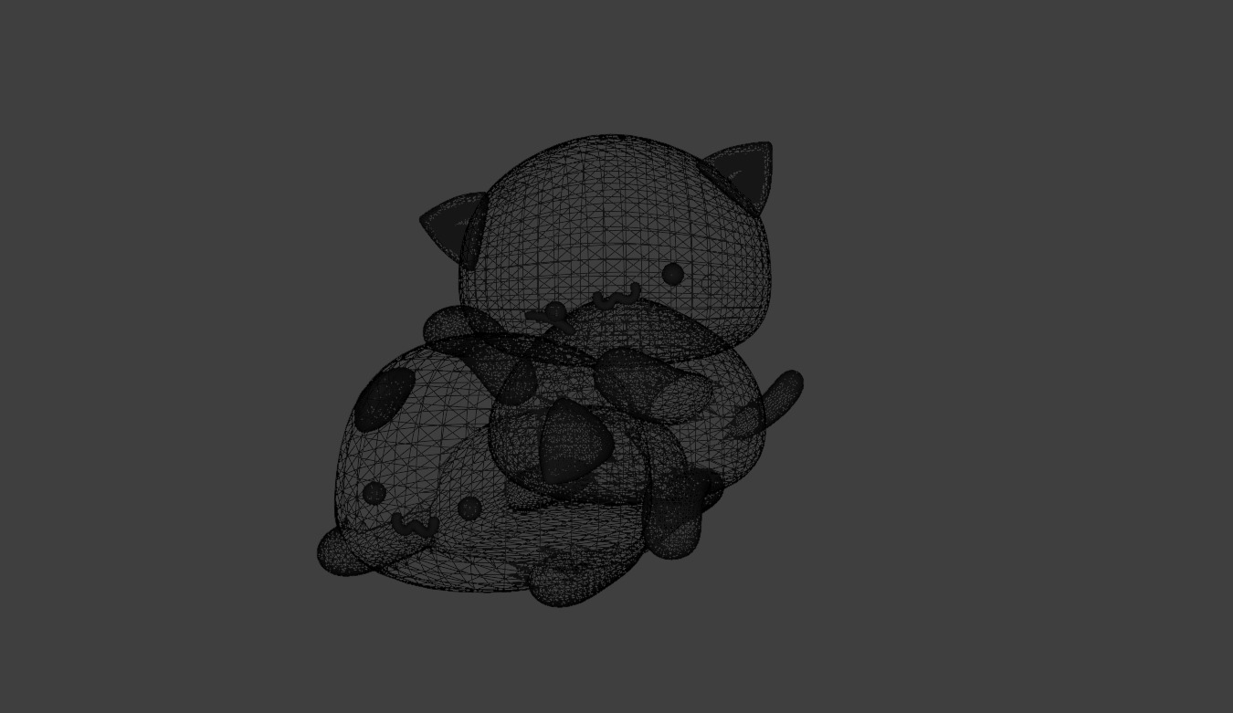 Peach and Goma 3D model_3