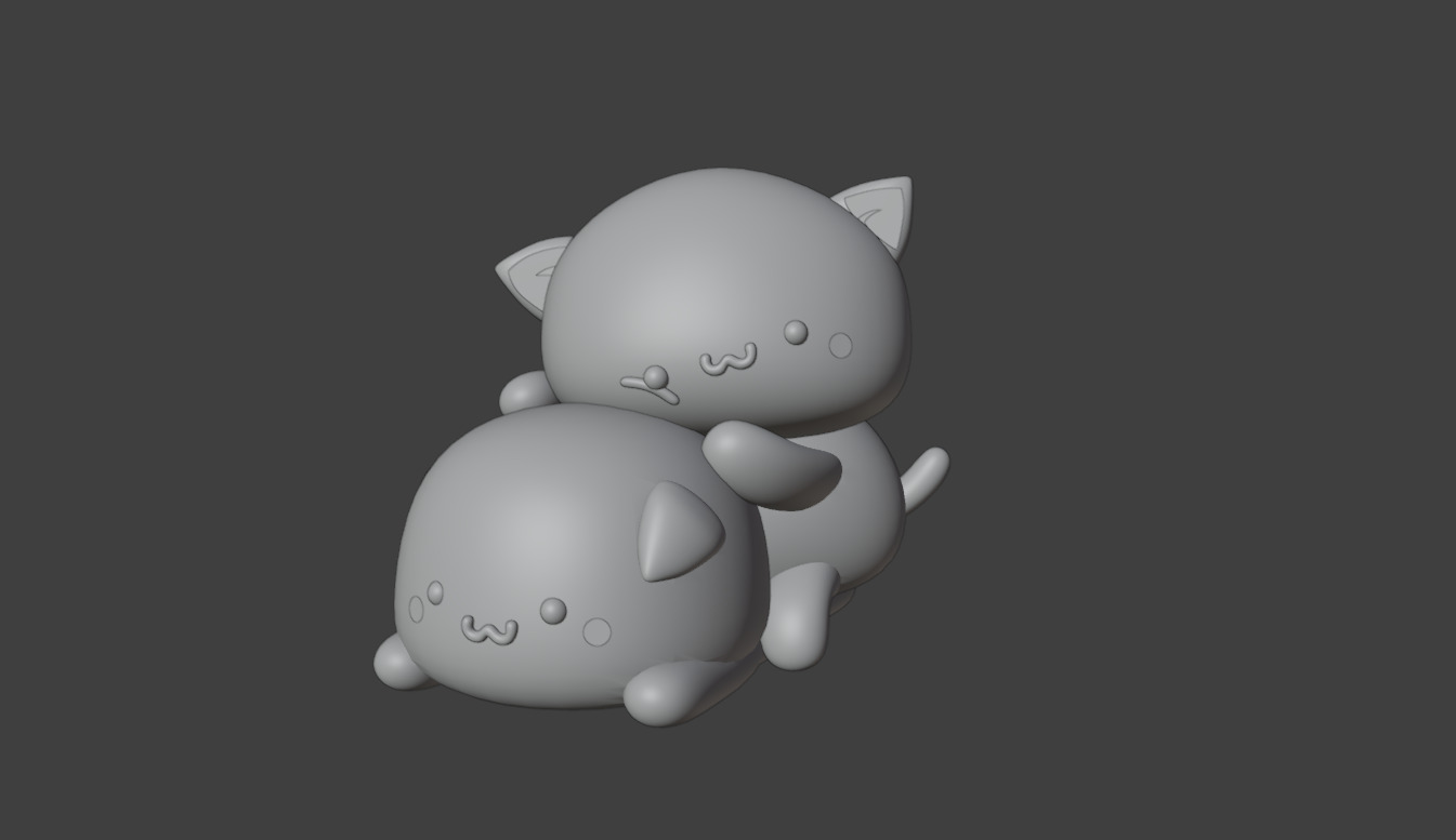 Peach and Goma 3D model_4