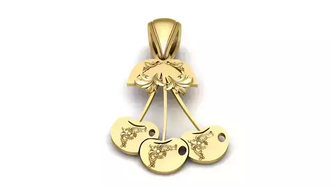 CHERRY FRUIT PENDANT  3D PRINTABLE MODEL 