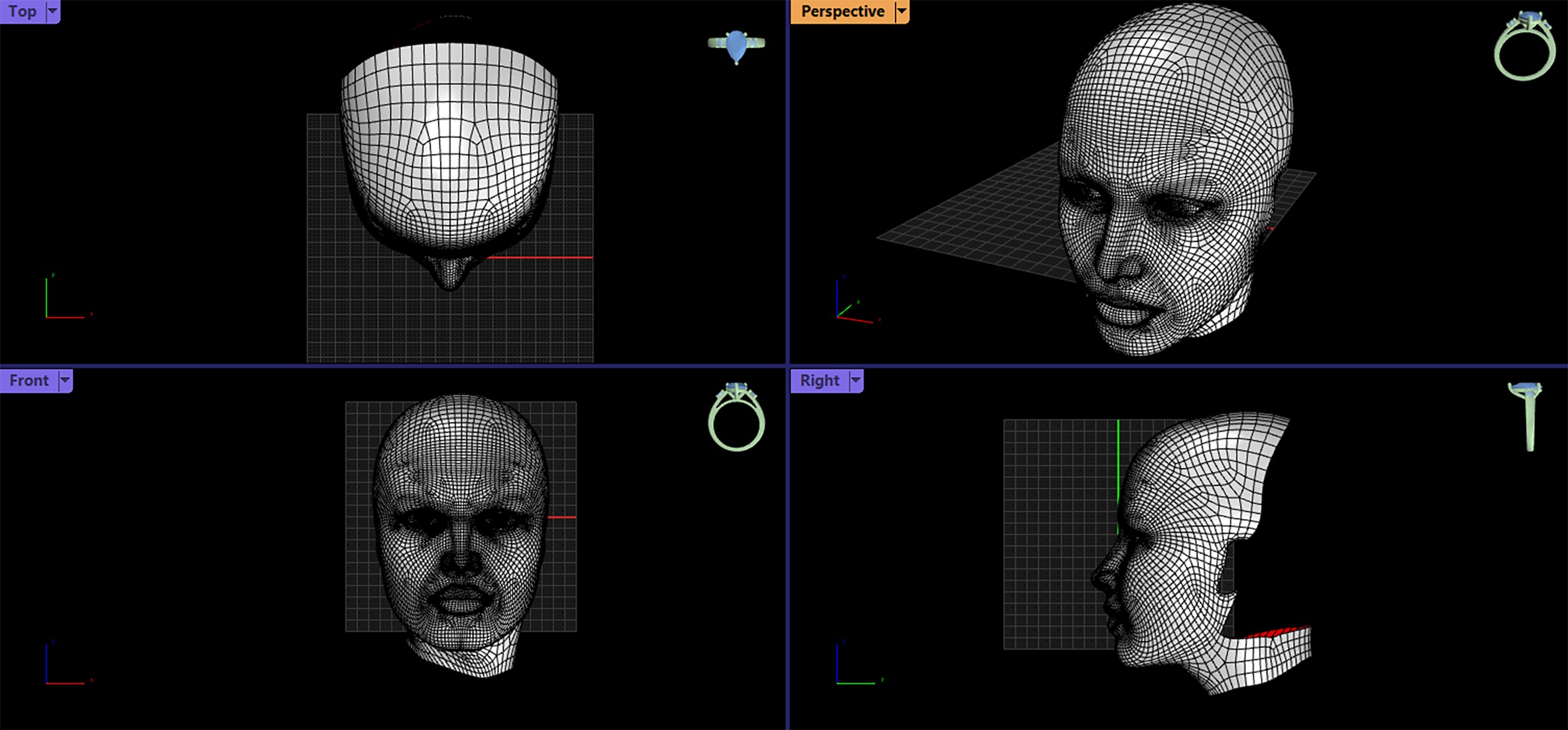 Real Size Head 3D model_3