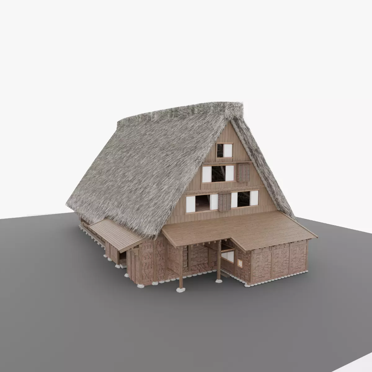 Japanese important cultural properties Ooto house 3D model_0