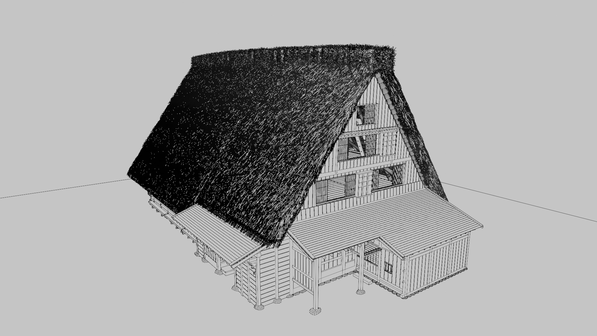 Japanese important cultural properties Ooto house 3D model_10