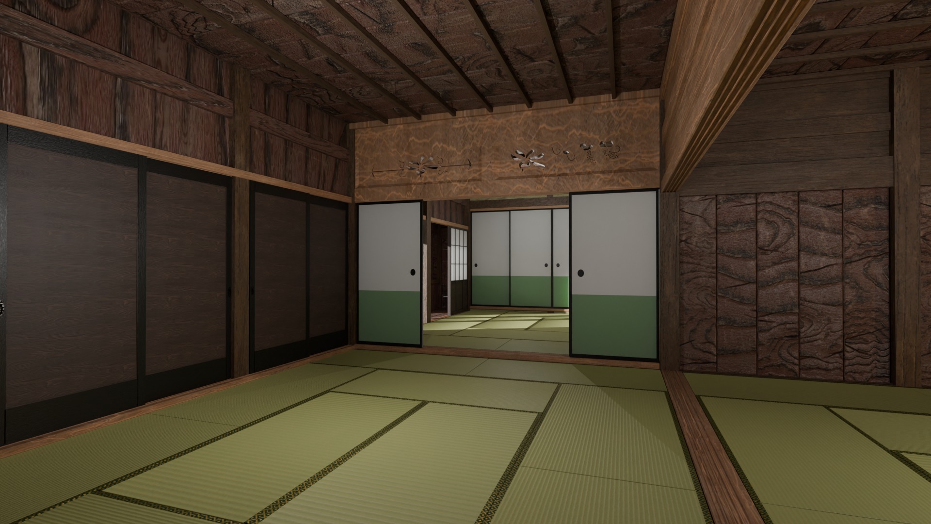 Japanese important cultural properties Ooto house 3D model_2