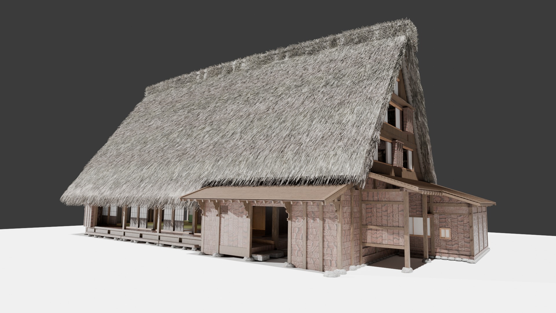 Japanese important cultural properties Ooto house 3D model_8