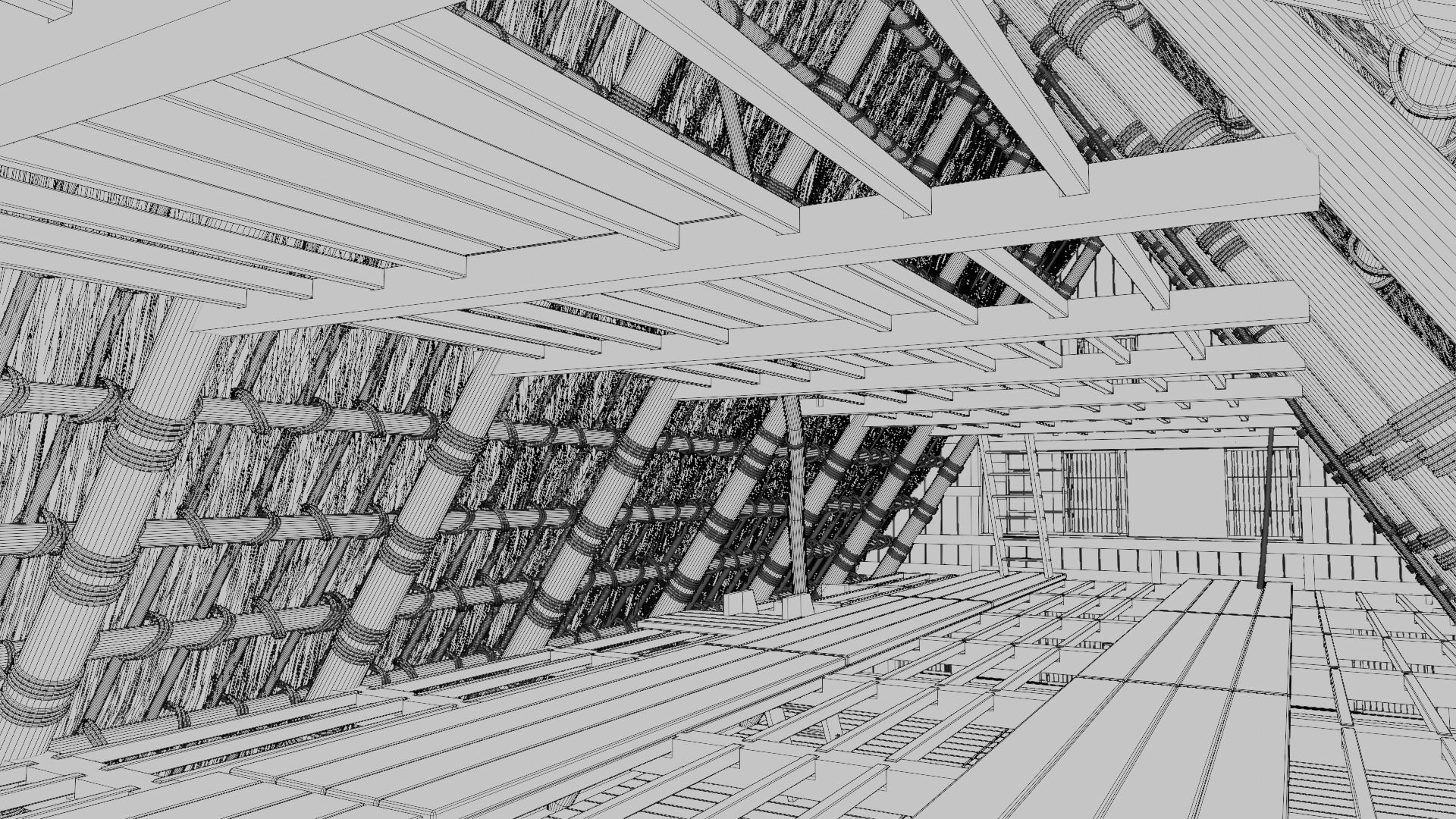 Japanese important cultural properties Ooto house 3D model_15