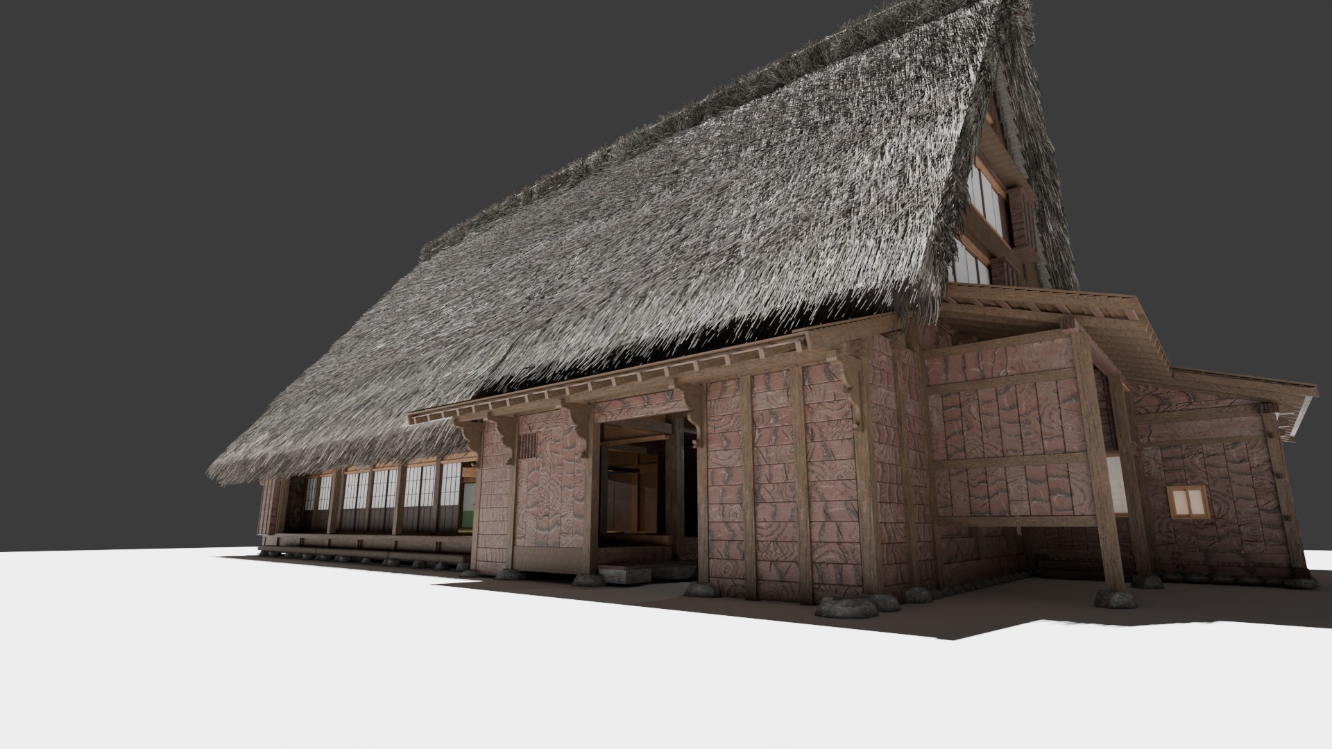 Japanese important cultural properties Ooto house 3D model_9