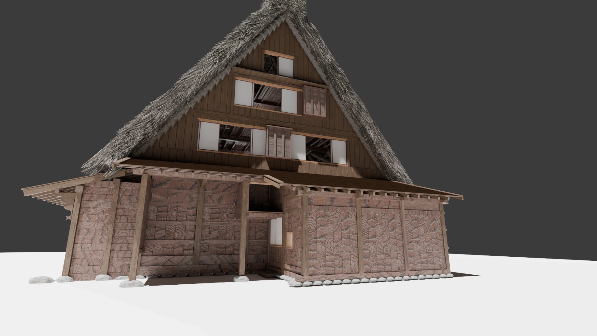 Japanese important cultural properties Ooto house 3D model_7