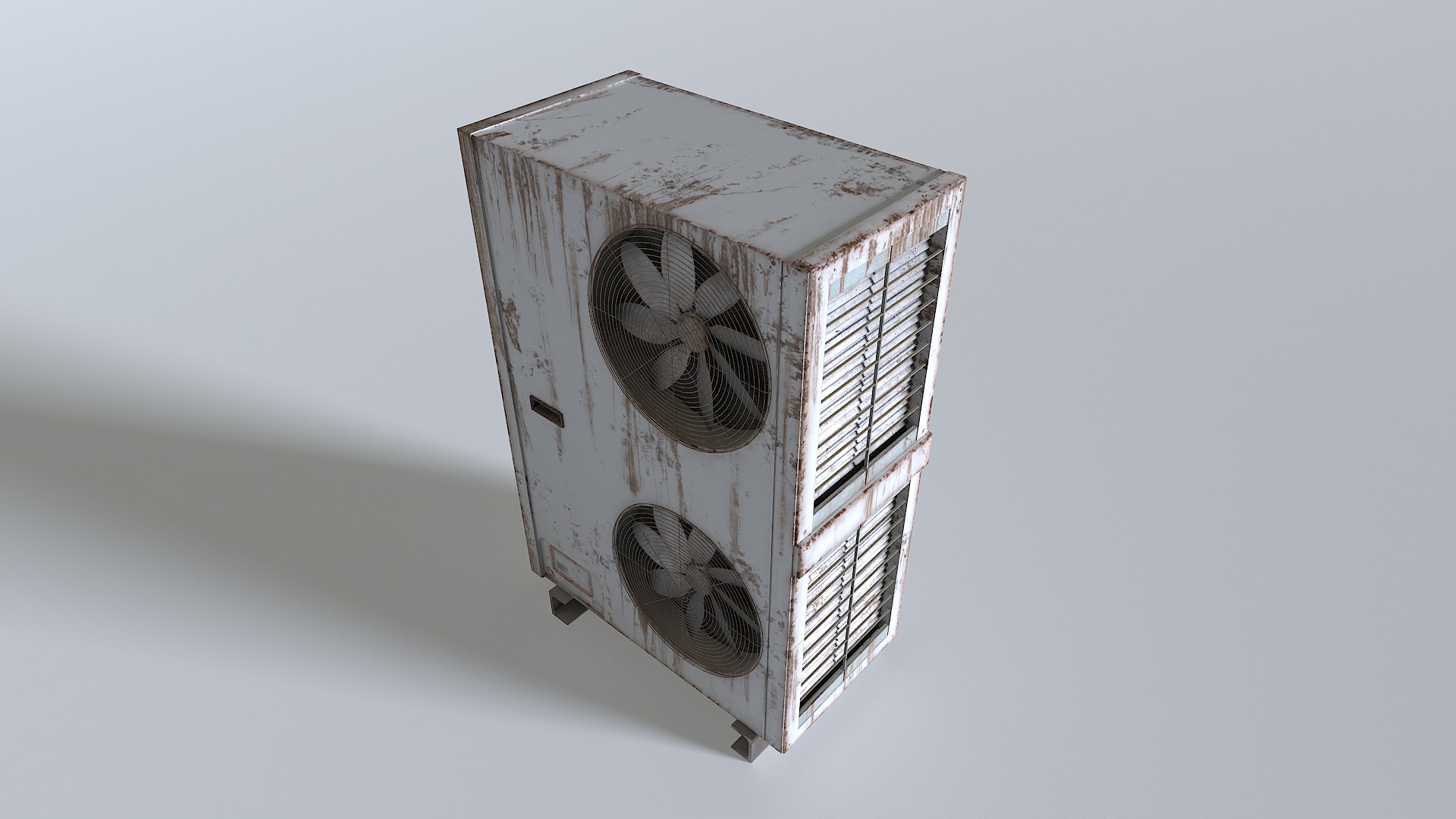Rusty Rooftop AC hvac unit 2 Low-poly 3D model_13