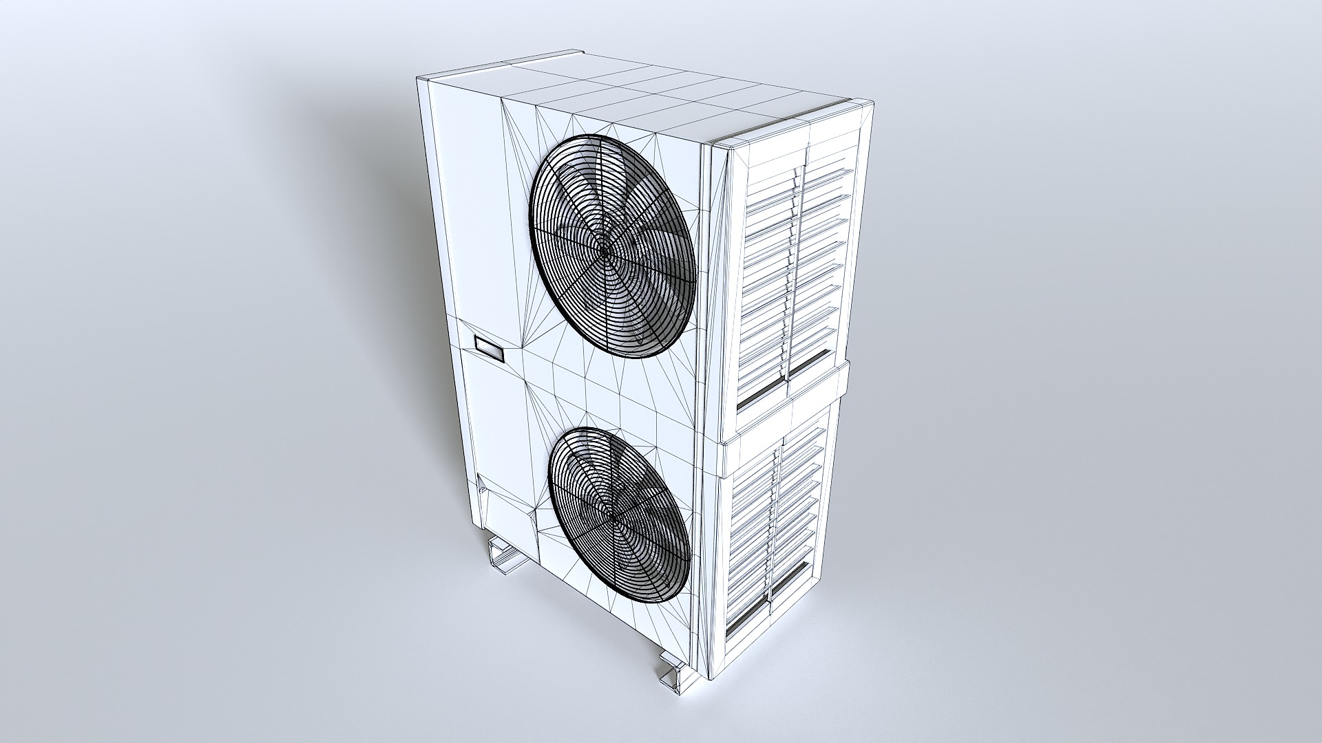 Rusty Rooftop AC hvac unit 2 Low-poly 3D model_15