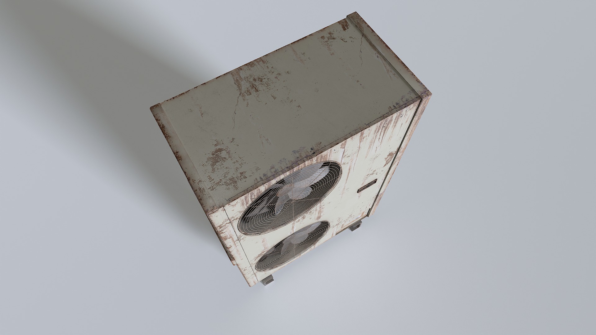 Rusty Rooftop AC hvac unit 2 Low-poly 3D model_12