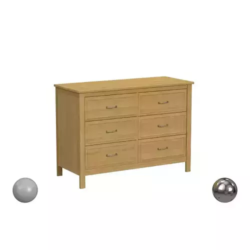 Charlie 6 Drawer Dresser in Honey