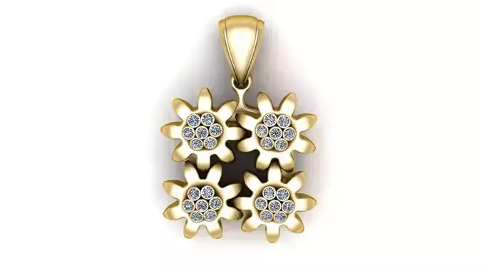 PRECIOUS FLOWERS DESIGN PENDANT  3D PRINTABLE MODEL  3D print model