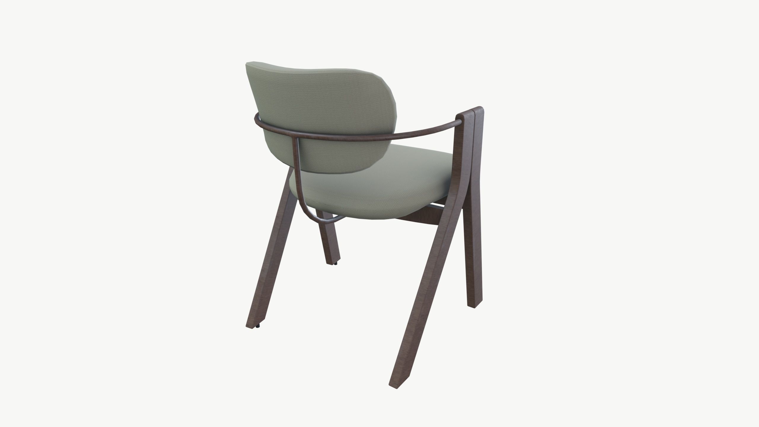 Chair Low-poly 3D model_3
