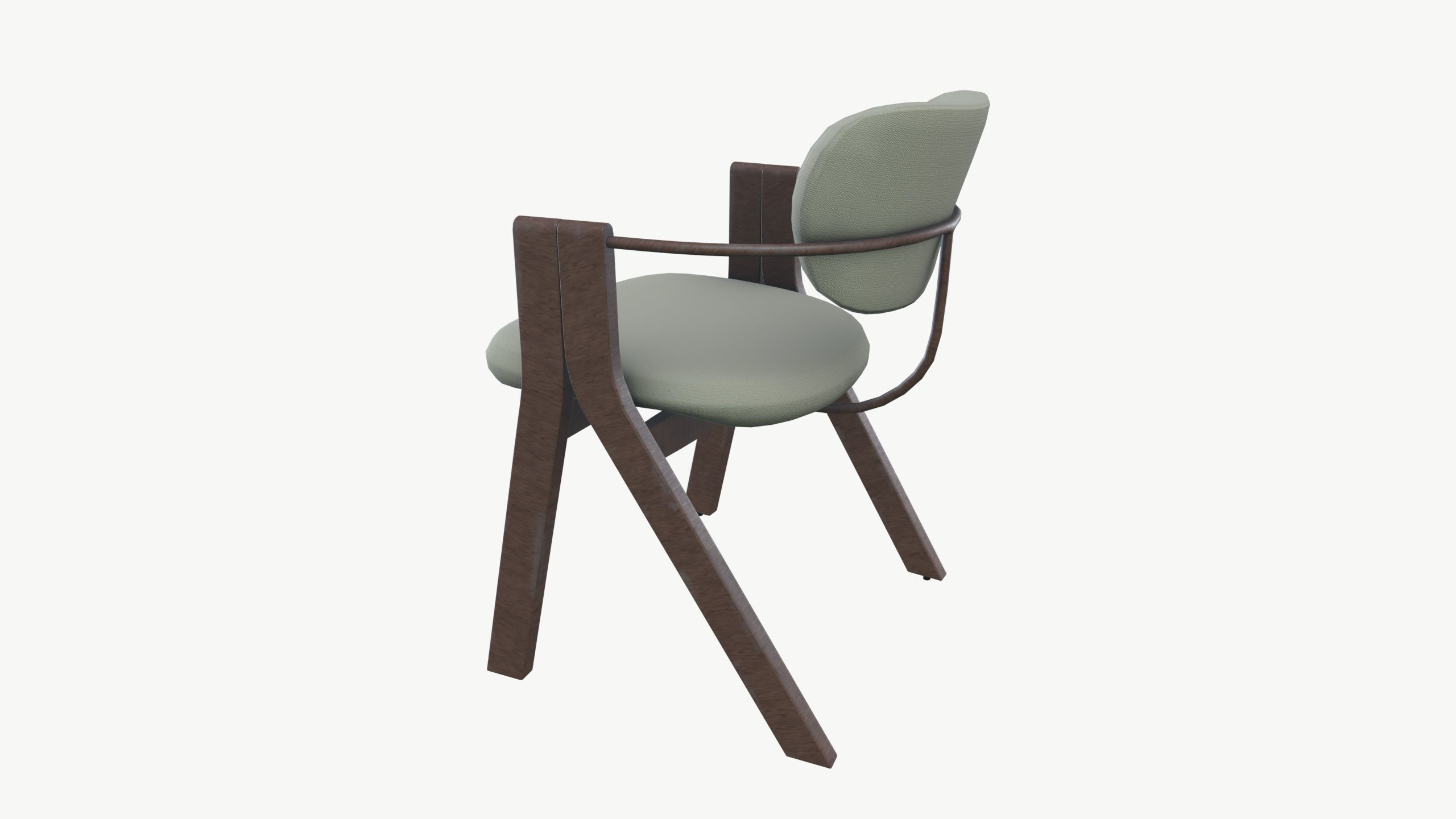 Chair Low-poly 3D model_4