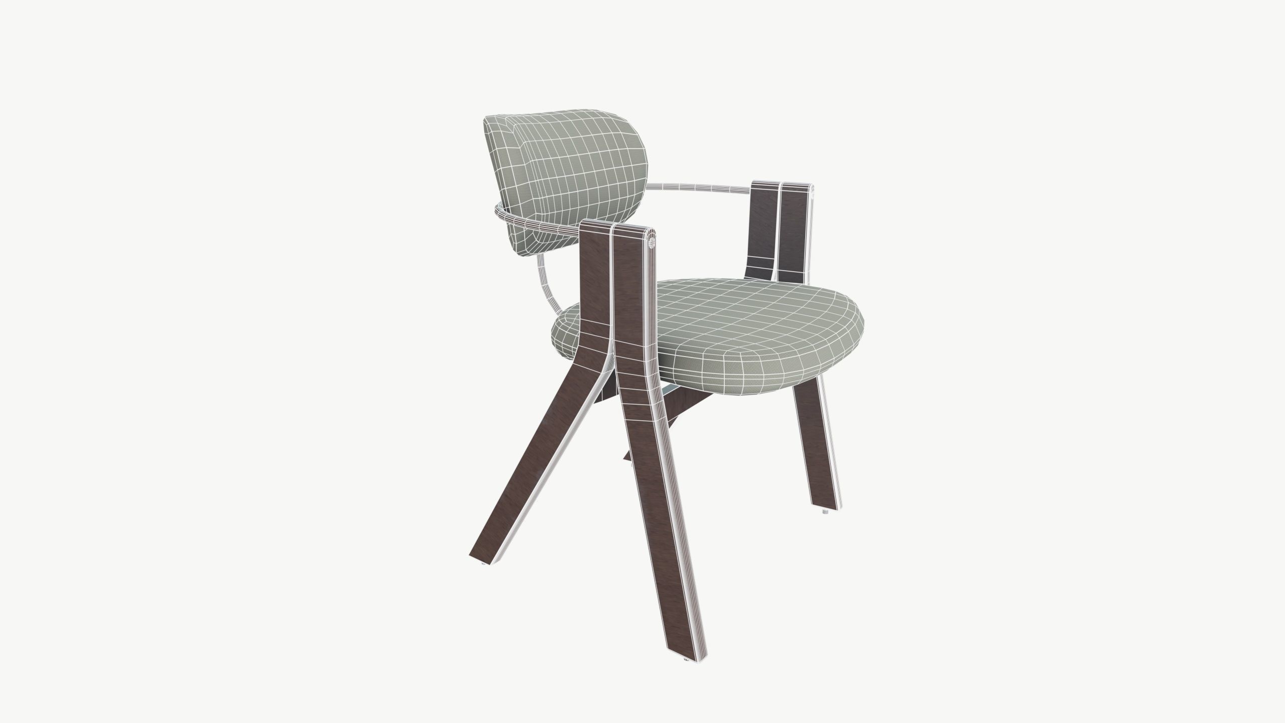 Chair Low-poly 3D model_6