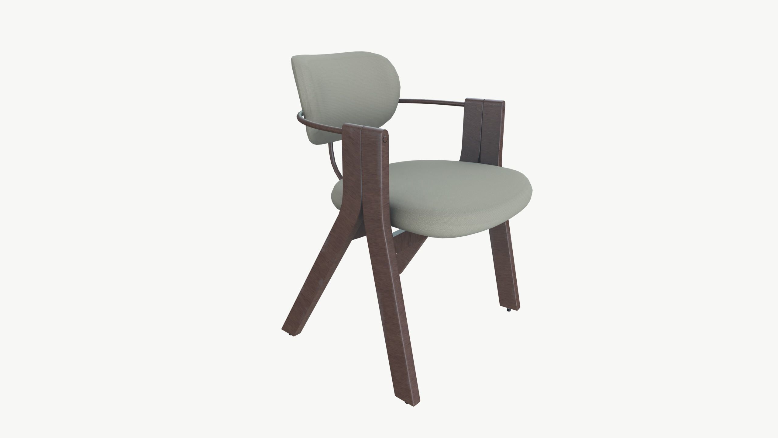 Chair Low-poly 3D model_2