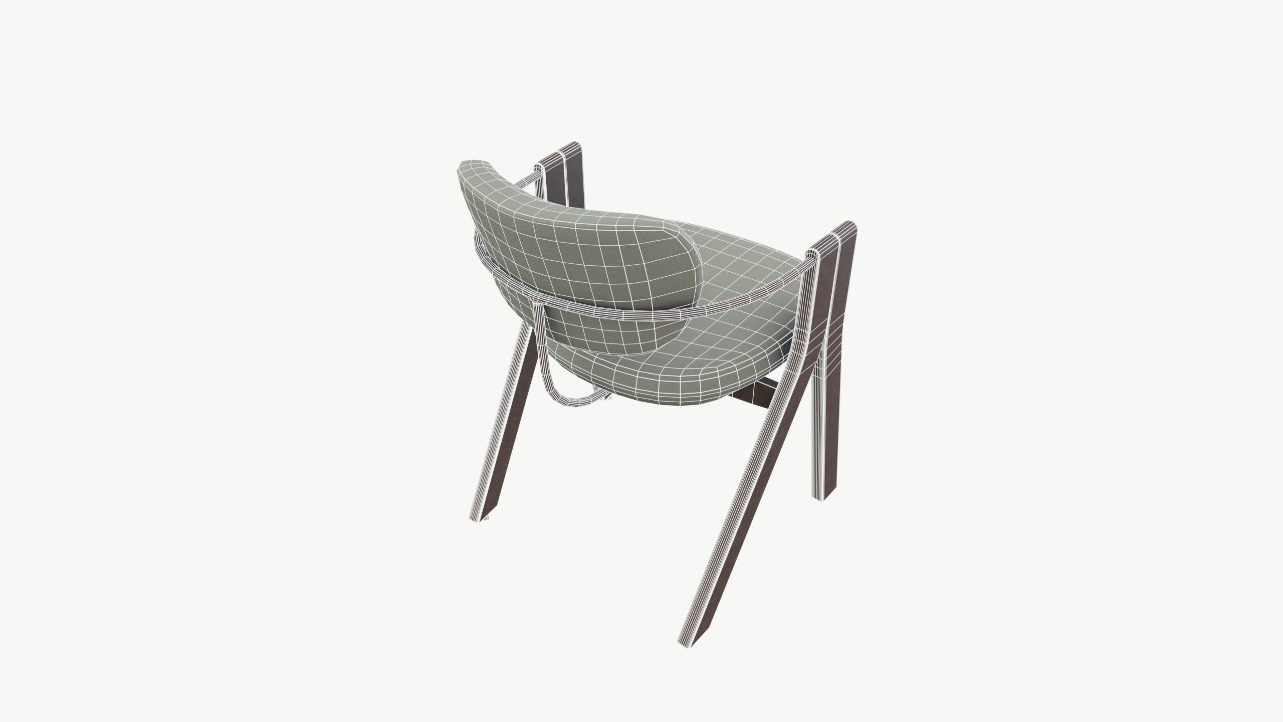 Chair Low-poly 3D model_7