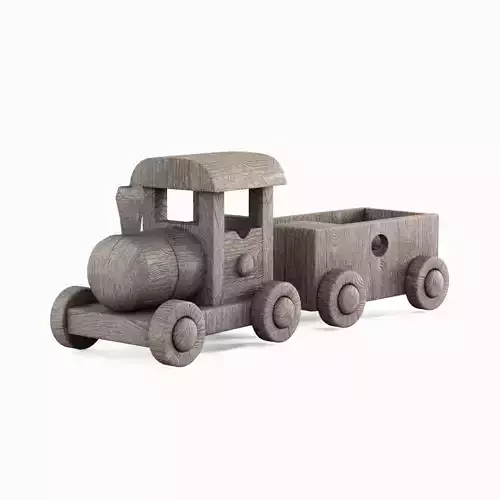 Wooden Toy Train 03 3D model