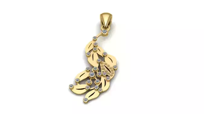 LEAF DESIGN PENDANT 3D PRINTABLE MODEL 