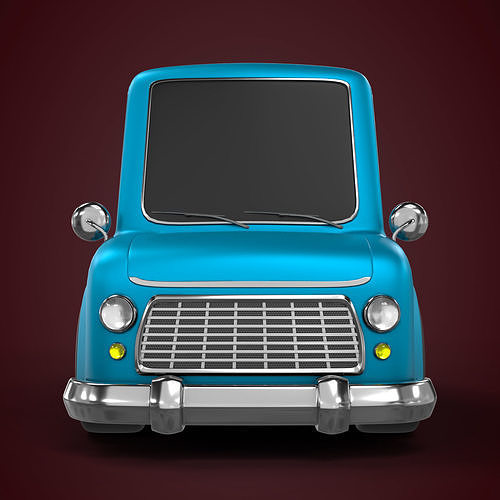 Cartoon Car  Low-poly 3D model 2
