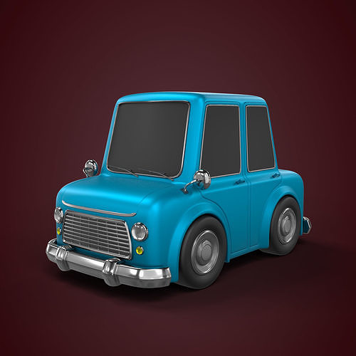 Cartoon Car  Low-poly 3D model