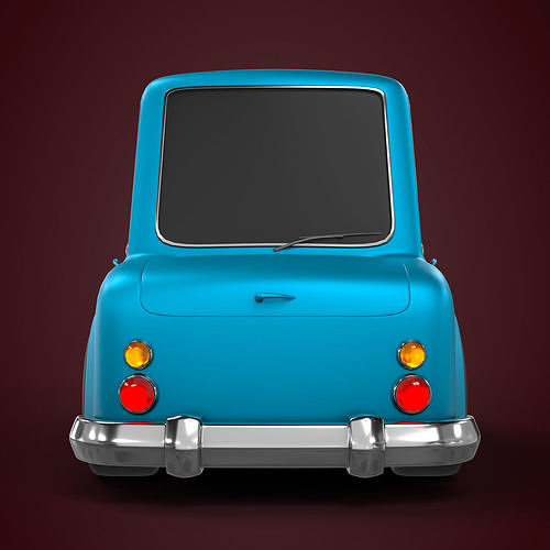Cartoon Car  Low-poly 3D model 3