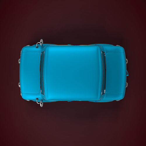 Cartoon Car  Low-poly 3D model 4