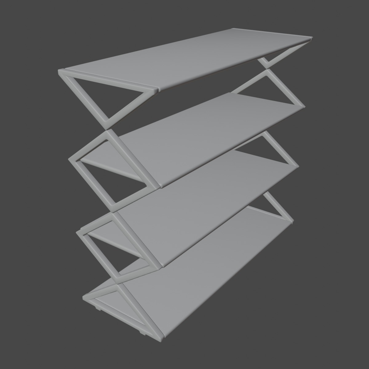 Shoe Rack 01 Low-poly 3D model_8