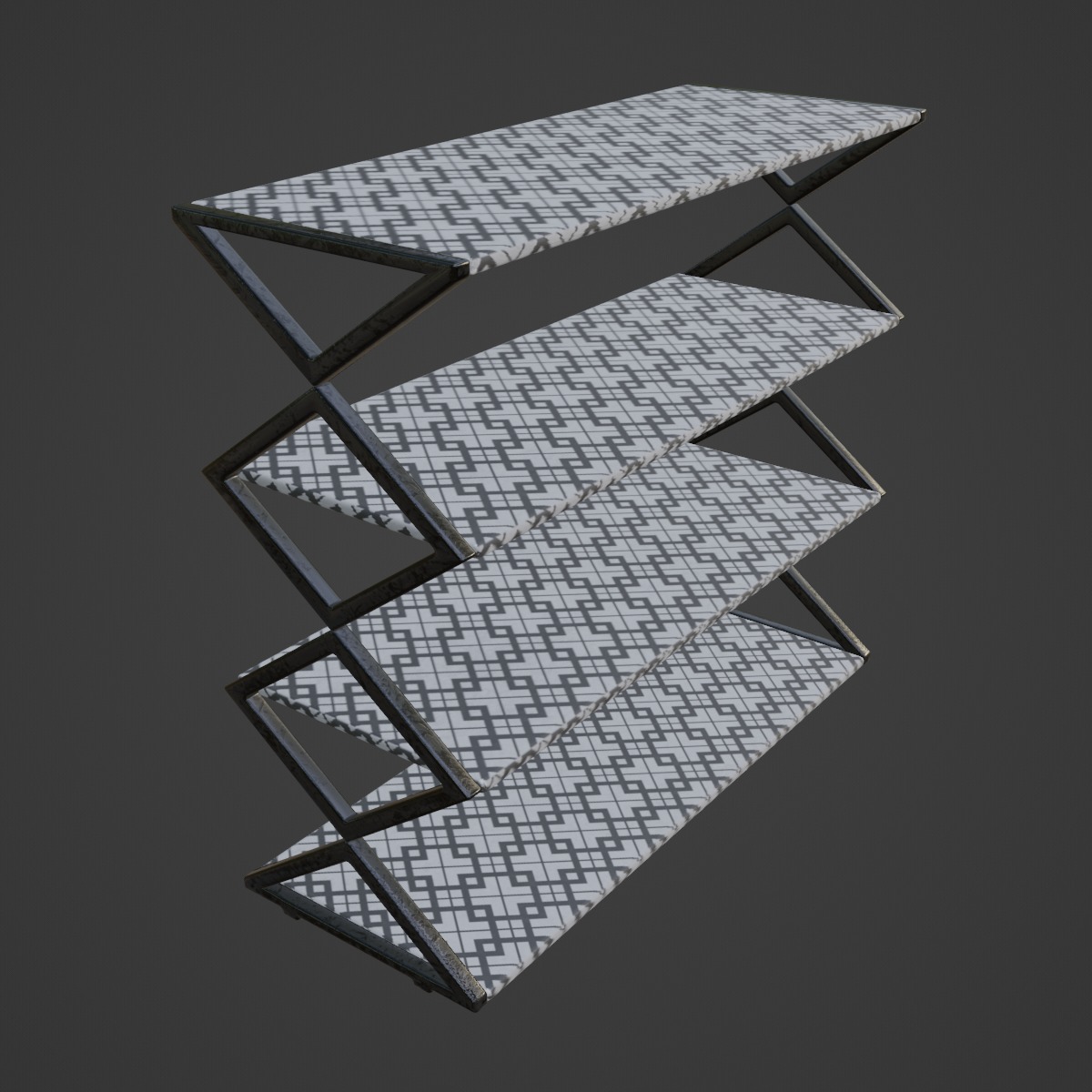 Shoe Rack 01 Low-poly 3D model_6