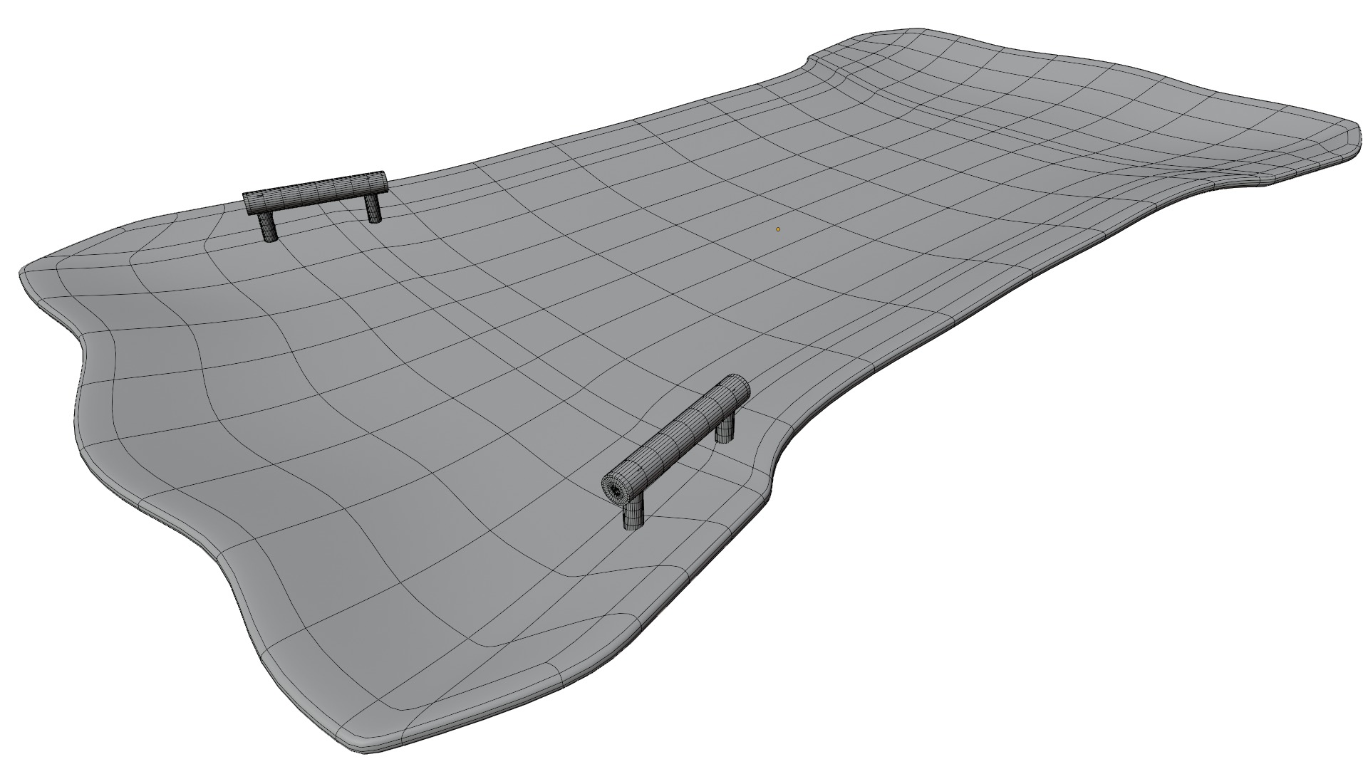 winter Sledge Low-poly 3D model_12