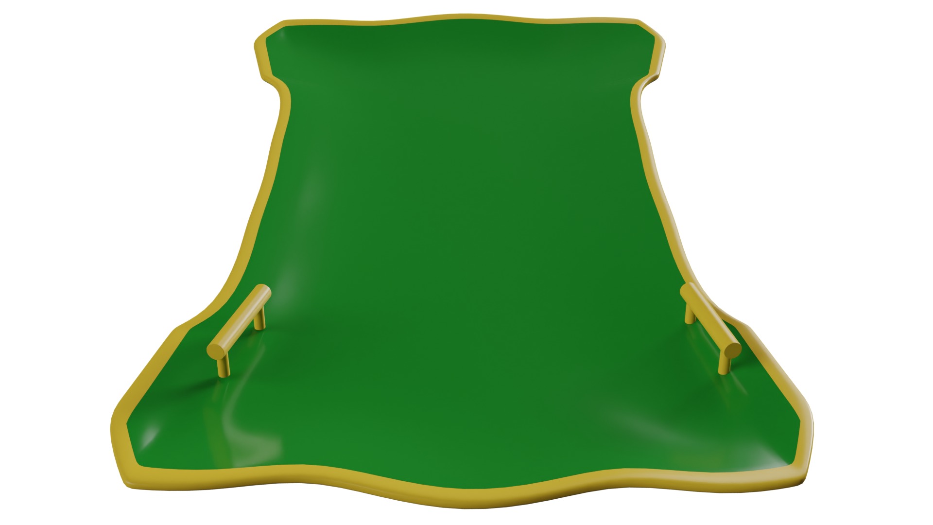 winter Sledge Low-poly 3D model_2