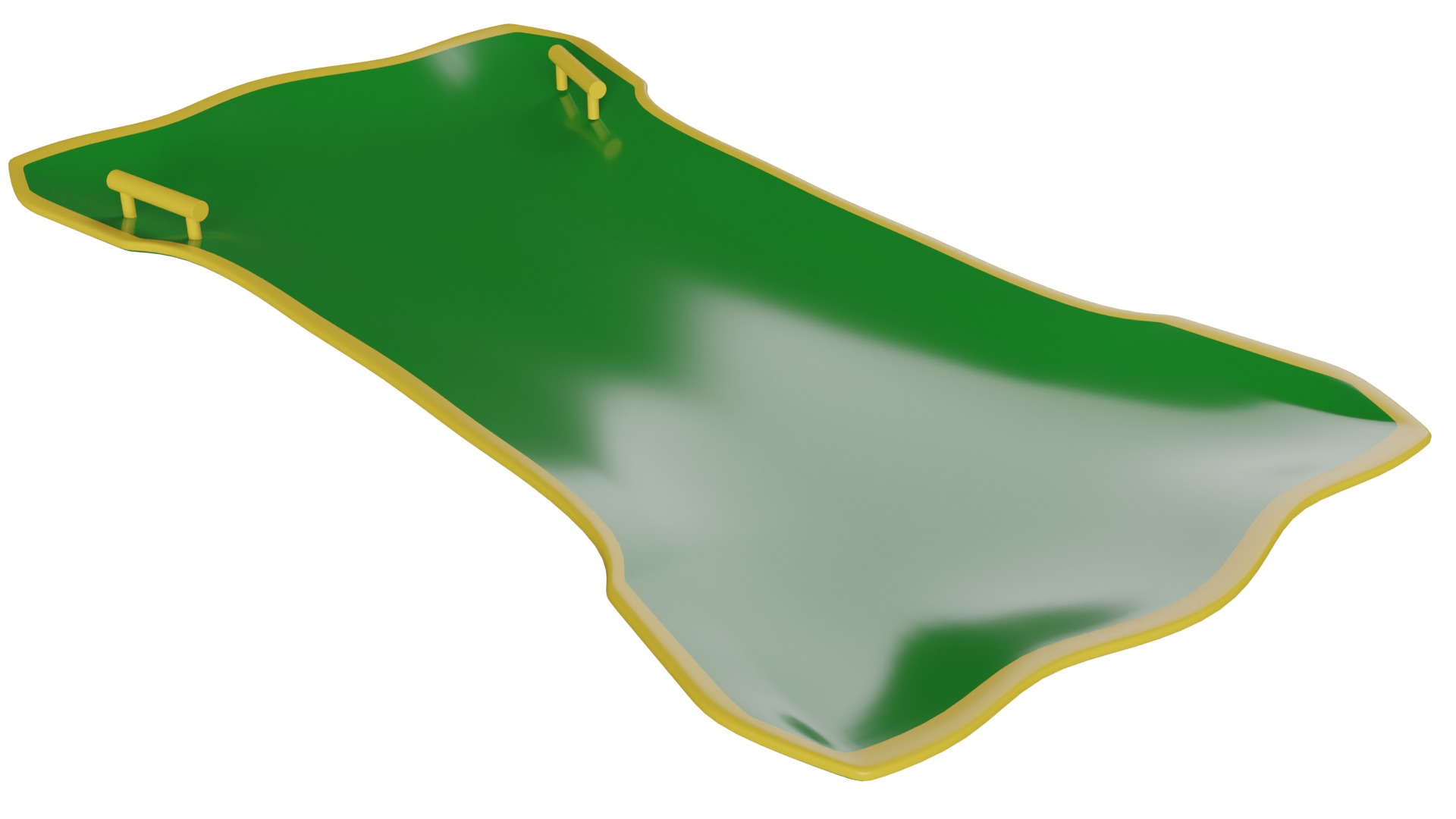 winter Sledge Low-poly 3D model_5