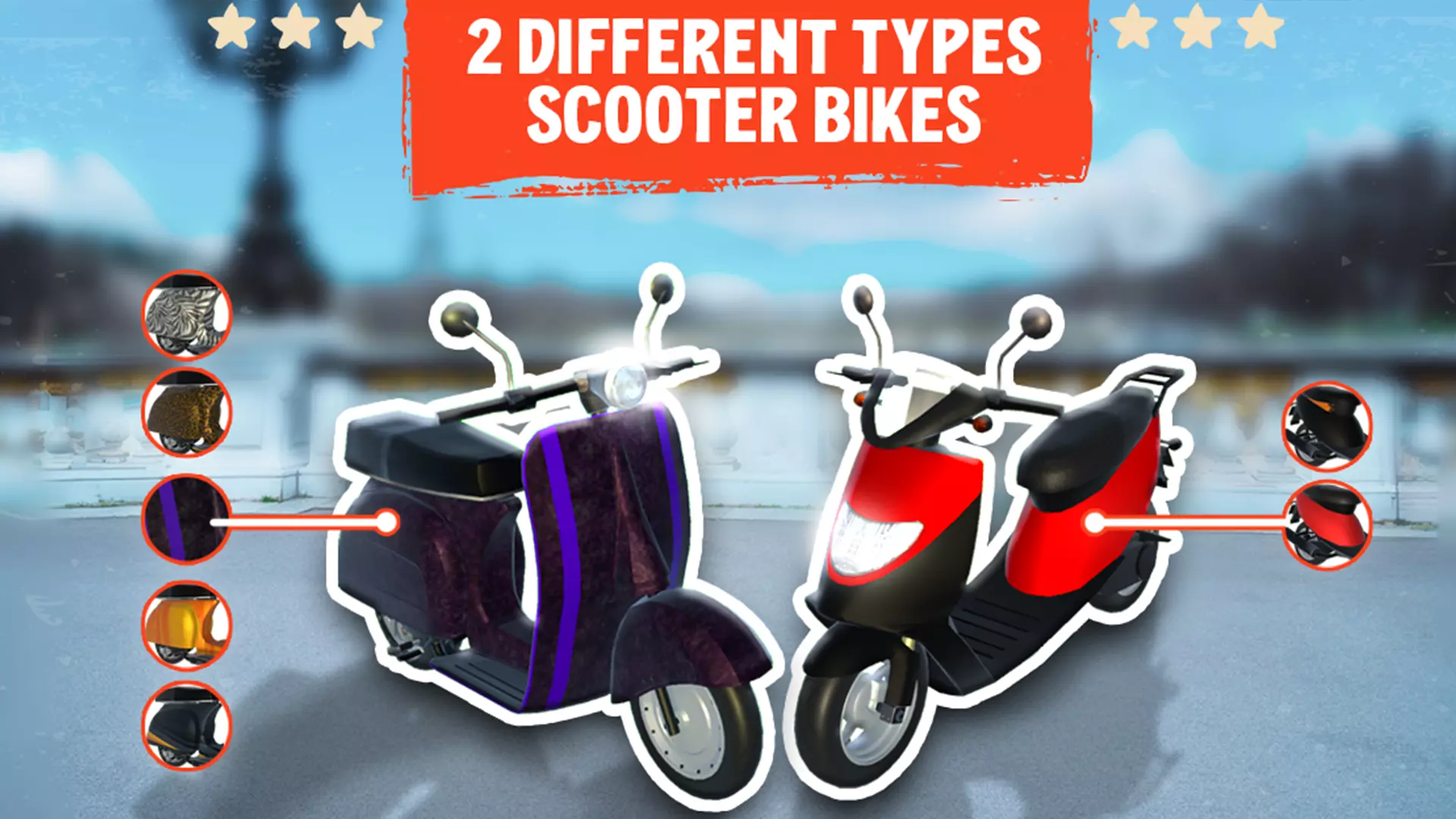 Motorcycle Pack - Scooter Bikes Low-poly 3D model_0