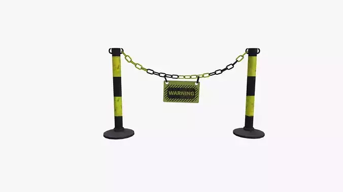 Chain Barrier 3D model