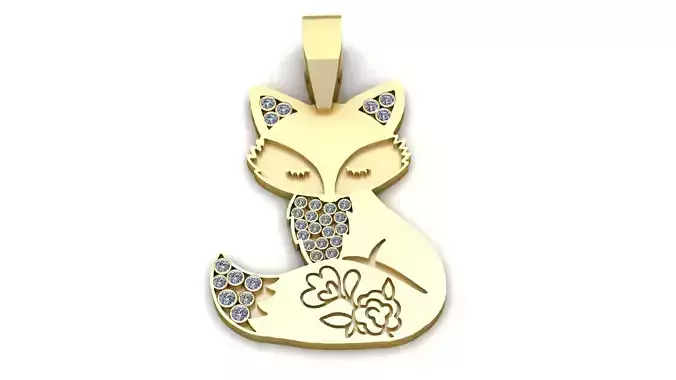 FEMALE CAT PENDANT 3D PRINTABLE MODEL 