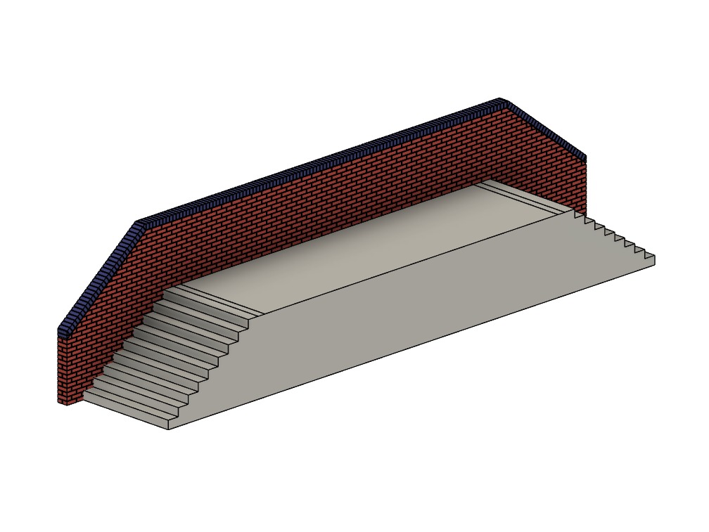 Model Railway Platform Access Steps V2 3D print model_3
