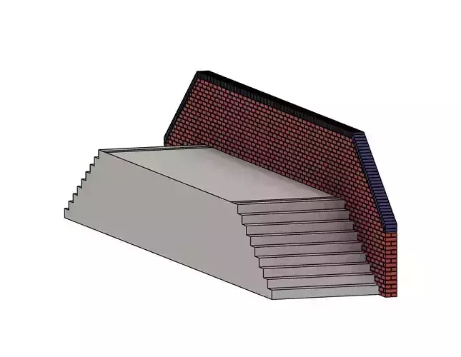 Model Railway Platform Access Steps V2 3D print model