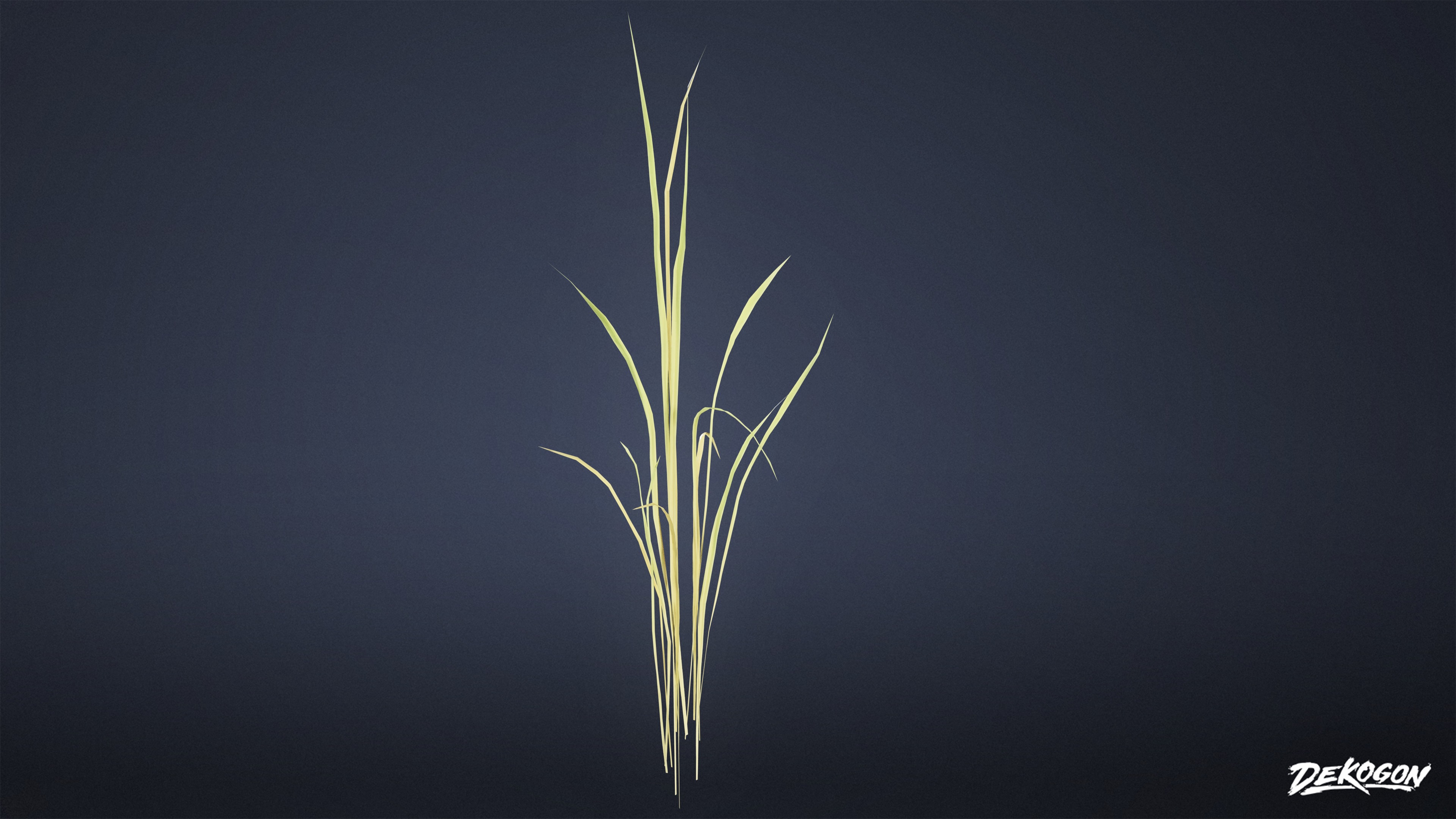 FOLIAGE - Water Stalks 01 - LOW POLY Low-poly 3D model_5