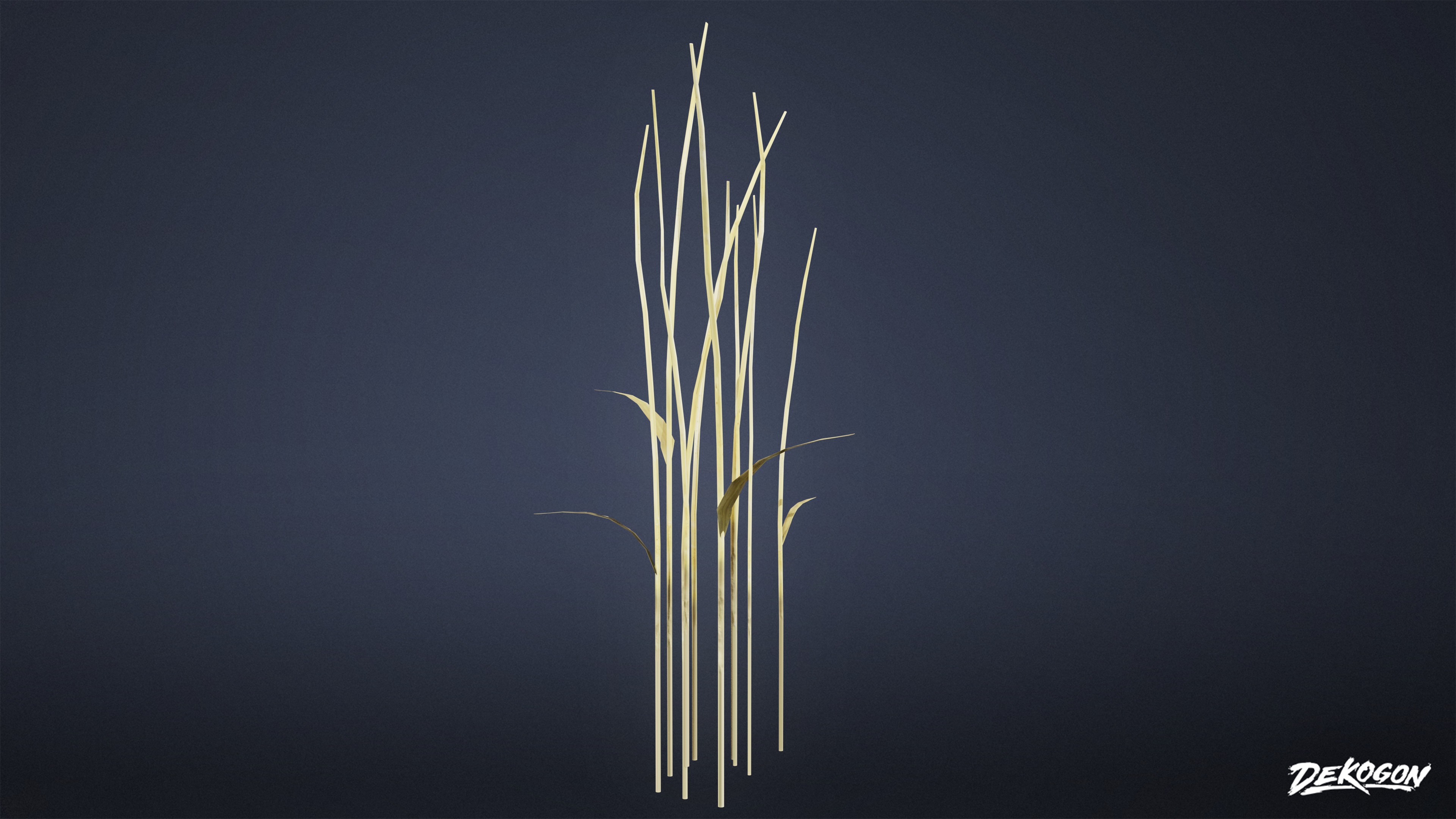 FOLIAGE - Water Stalks 01 - LOW POLY Low-poly 3D model_4