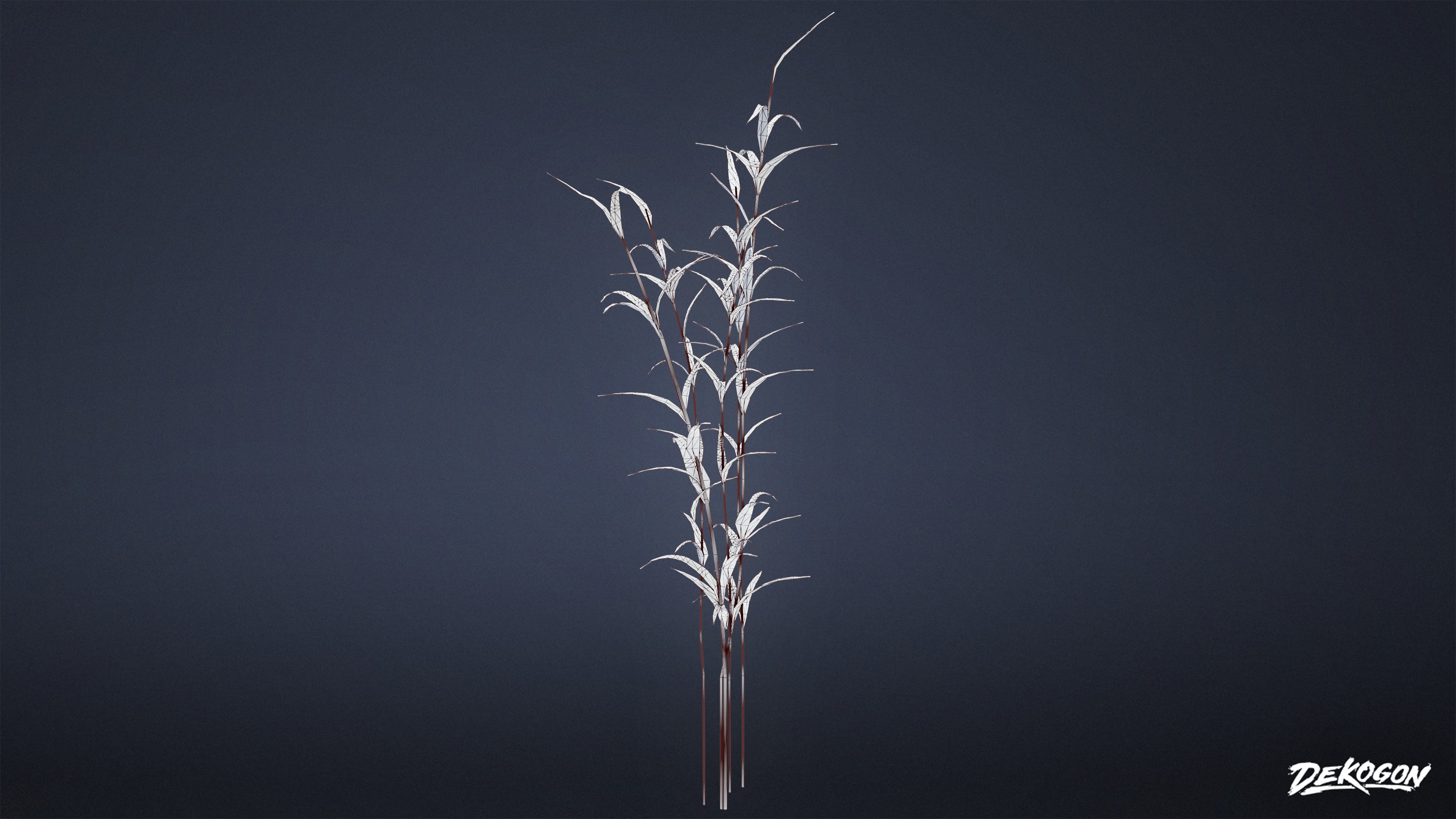FOLIAGE - Water Stalks 01 - LOW POLY Low-poly 3D model_8