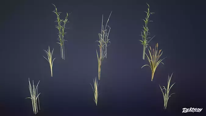FOLIAGE - Water Stalks 01 - LOW POLY