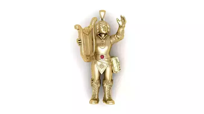 MUSICIAN PENDANT 3D PRINTABLE MODEL 