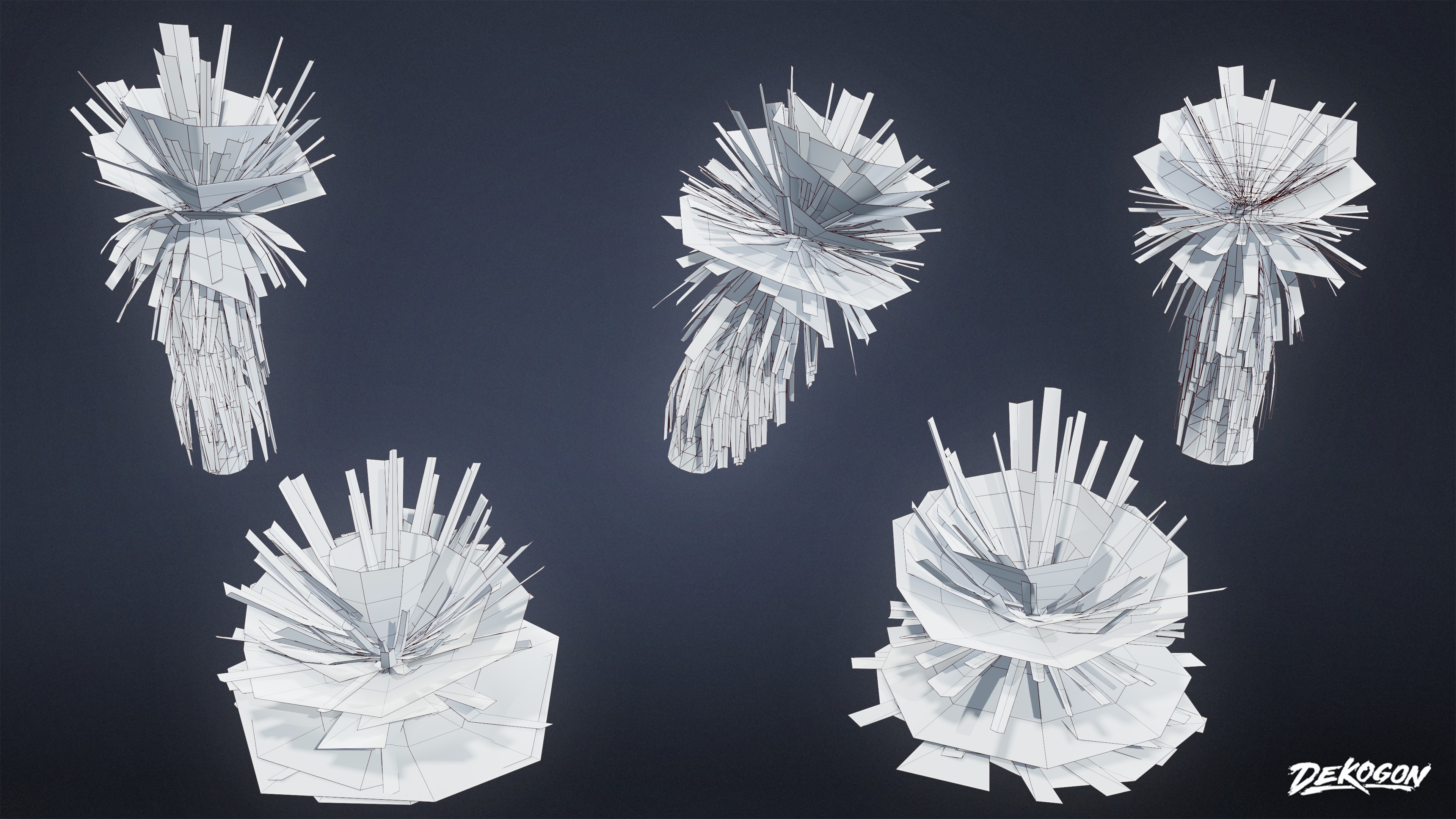 FOLIAGE - Yucca - LOW POLY Low-poly 3D model_9