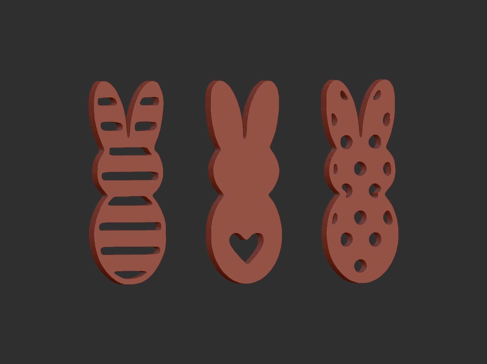 easter bunny wall decor  3D print model_6